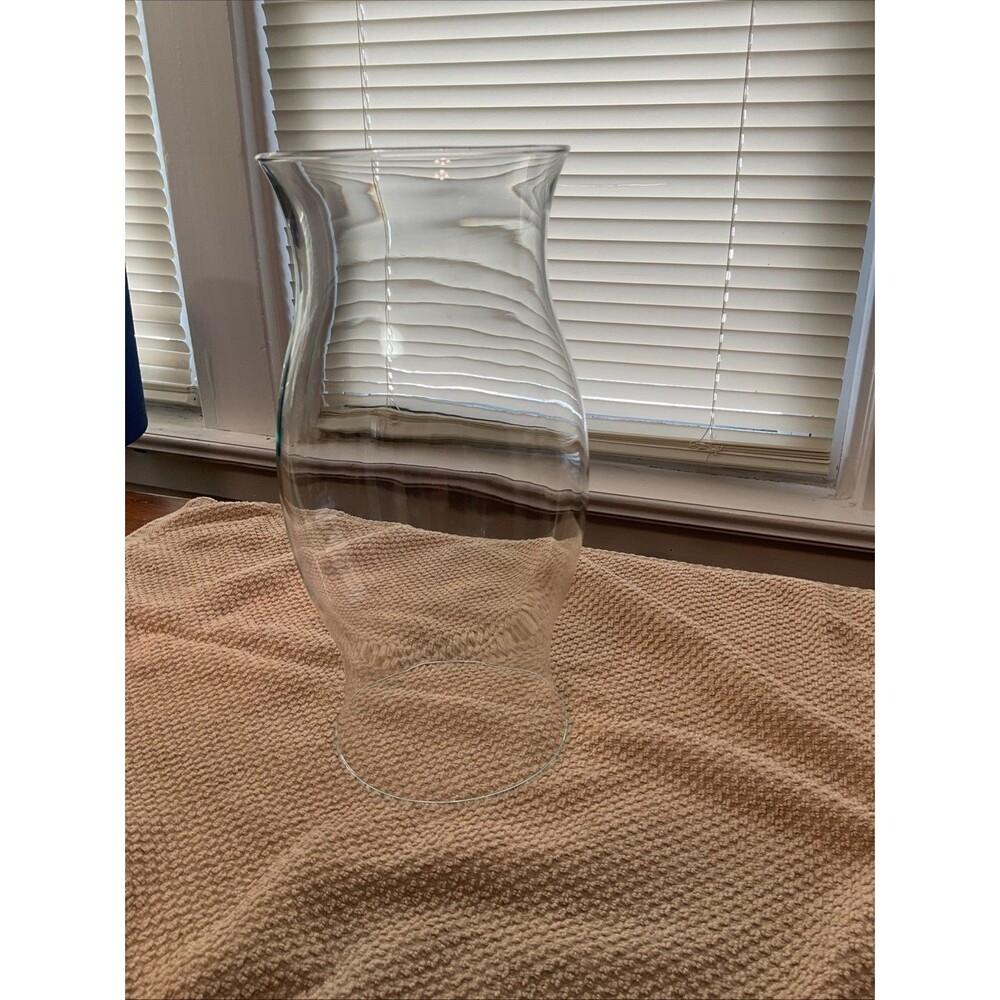 HURRICANE 10”H, 4.25” Base And Top Glass Candle SHADE. Vintage
